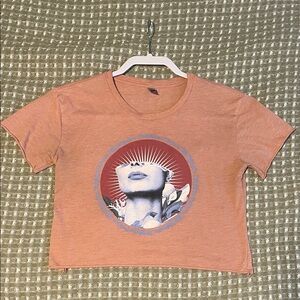 Women's Pink Graphic Crop Tee - Big Gigantic